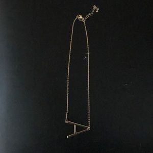 NWOT Sideways Gold “A” Necklace
